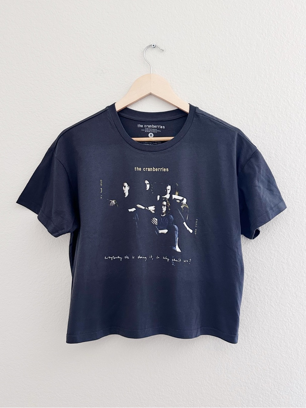 NEW The Cranberries Cropped Graphic Band Tee